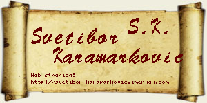 Svetibor Karamarković vizit kartica